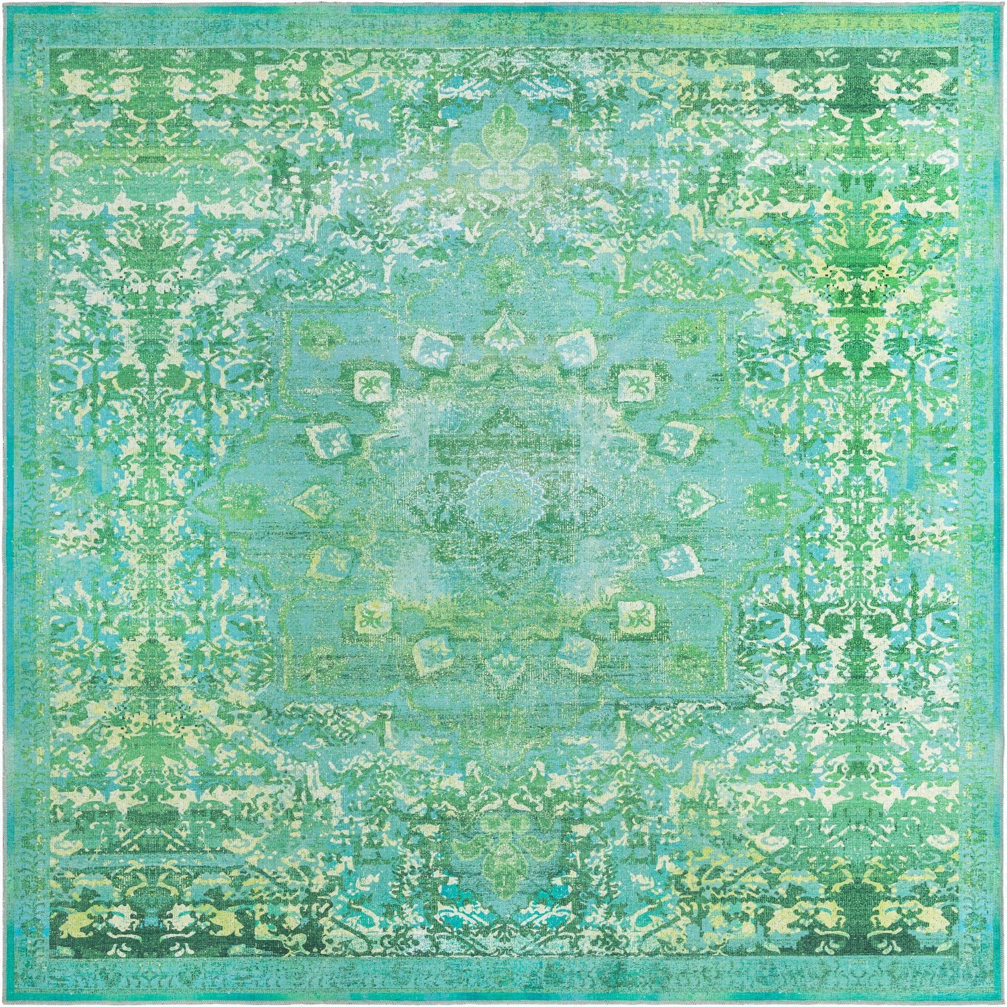  10' 6 x 10' 6  Washable Francesca Square Rug