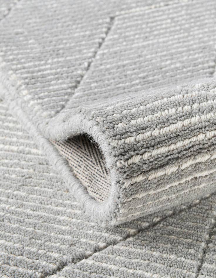 Detail image of  2' x 6' 1 WoolCraft Geometric Runner Rug