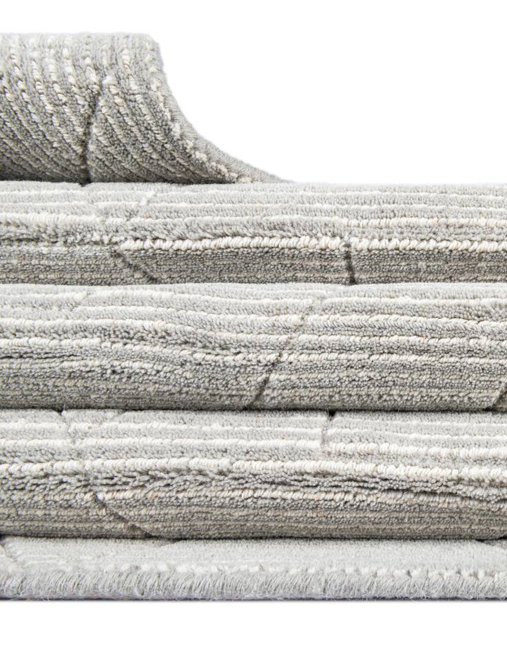 Detail image of  2' x 6' 1 WoolCraft Geometric Runner Rug