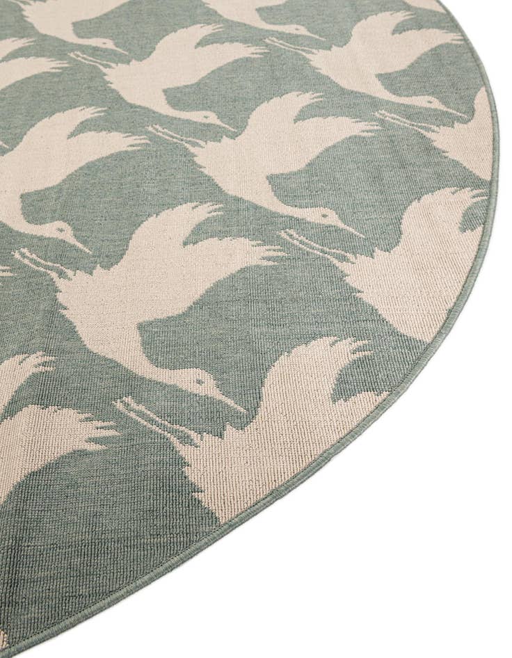 Detail image of  5' x 5'  Washable Coastal Indoor / Outdoor Round Rug