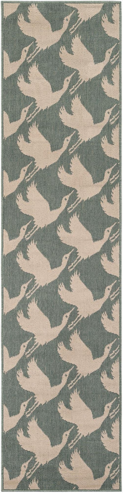  2' x 8'  Washable Coastal Indoor / Outdoor Runner Rug