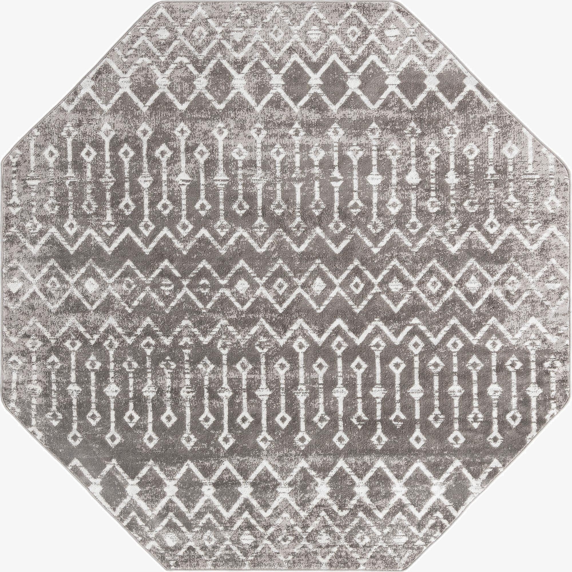  7' x 7' Bohemian Trellis Octagon Rug