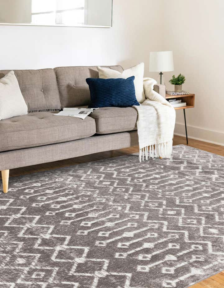 Stone Gray 10' x 13' Bohemian Trellis Rug | Rugs.com