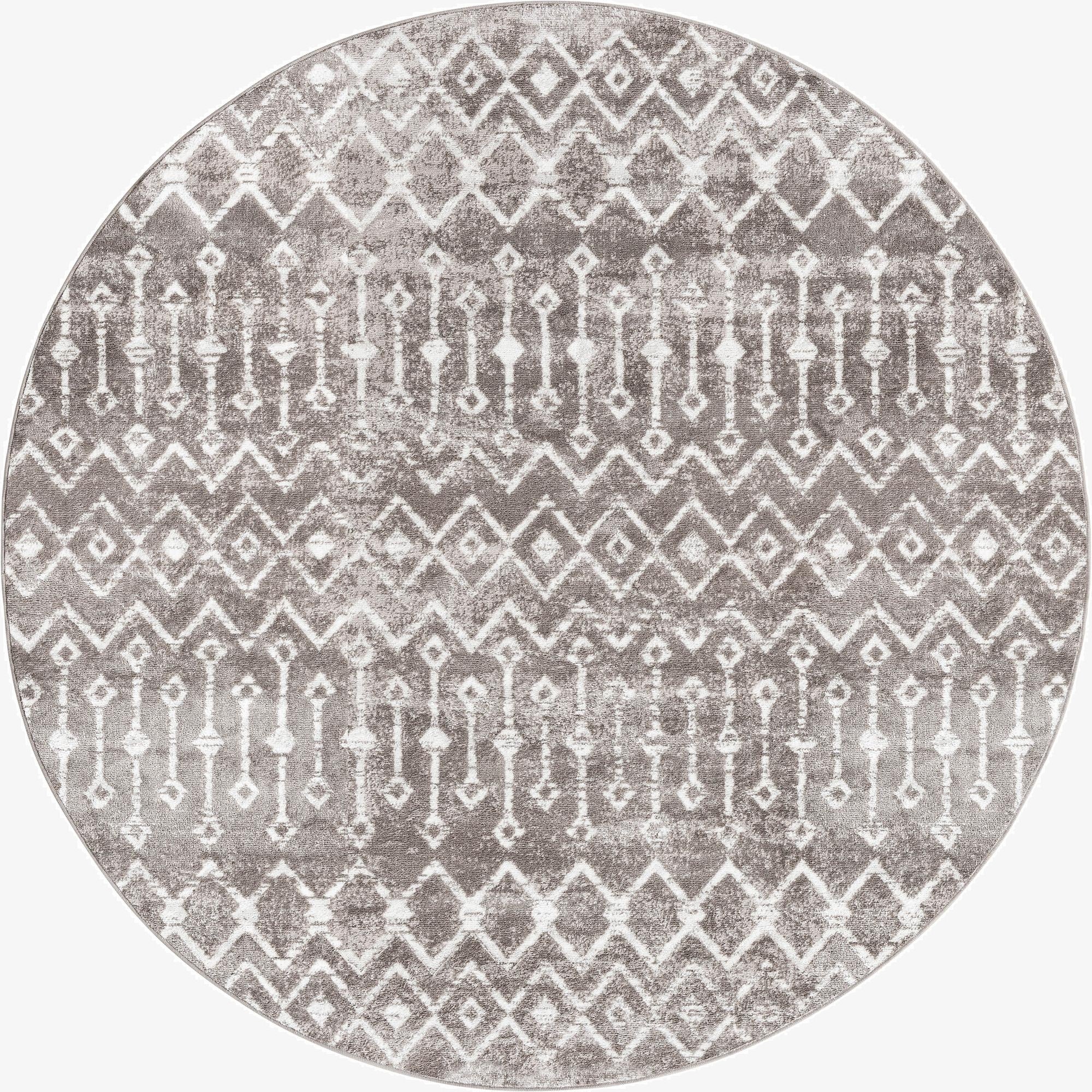  7' x 7' Bohemian Trellis Round Rug