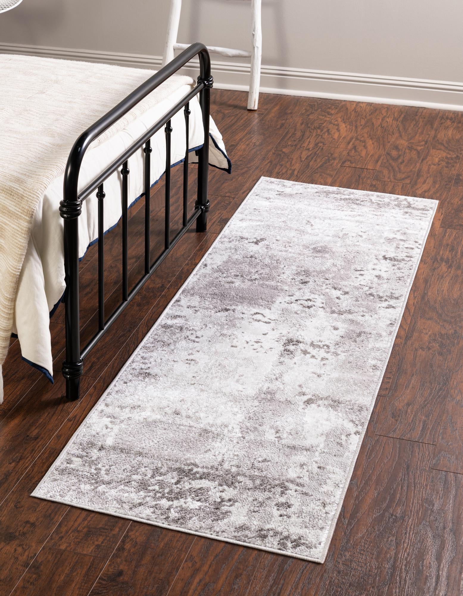 Stone Gray 2' 7 x 10' Aurora Runner Rug | Rugs.com