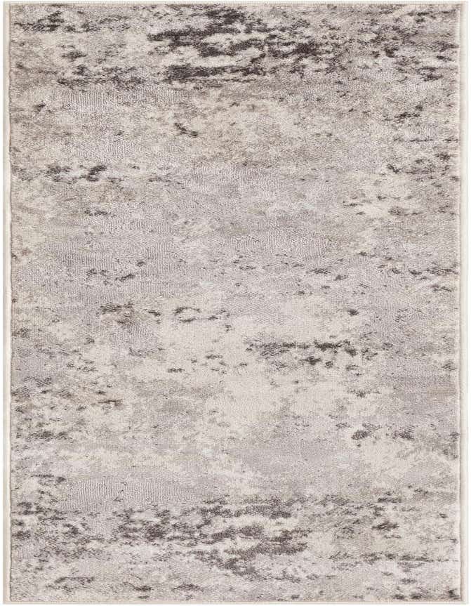 A 6 ft runner rug with a distressed gray and silver abstract pattern, ideal for a hallway or kitchen.