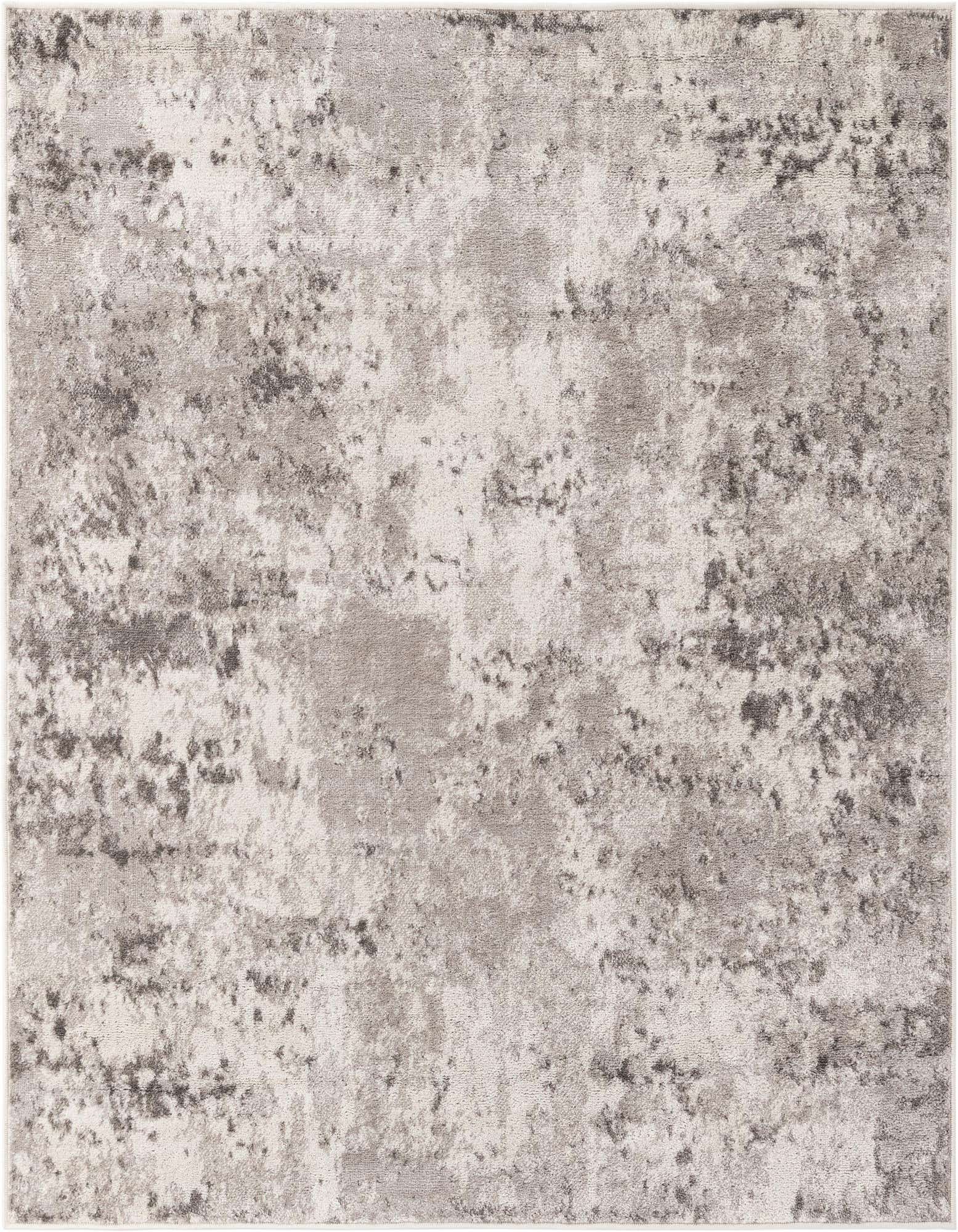 A 5' 0 x 5' 0 square gray area rug with a minimalist, transitional, and modern abstract pattern, suitable for a living room or patio.