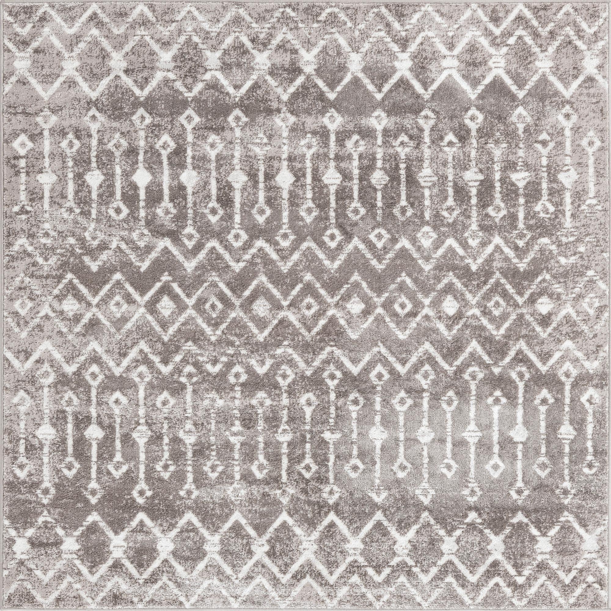  6' x 6' Bohemian Trellis Square Rug