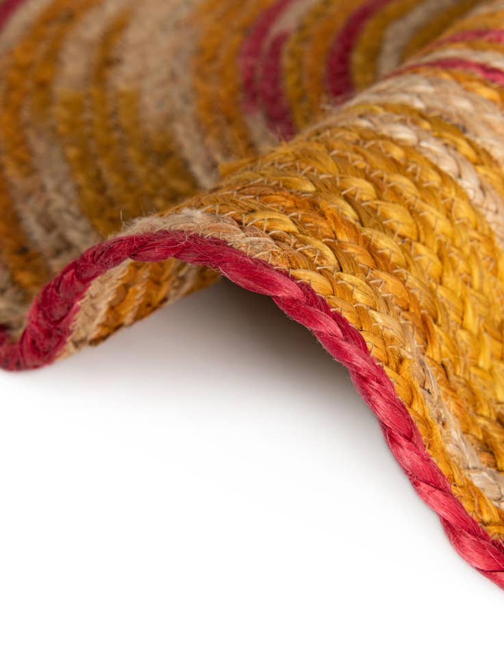 Detail image of  5' 1 x 5' 1  Hand Braided Jute Round Rug