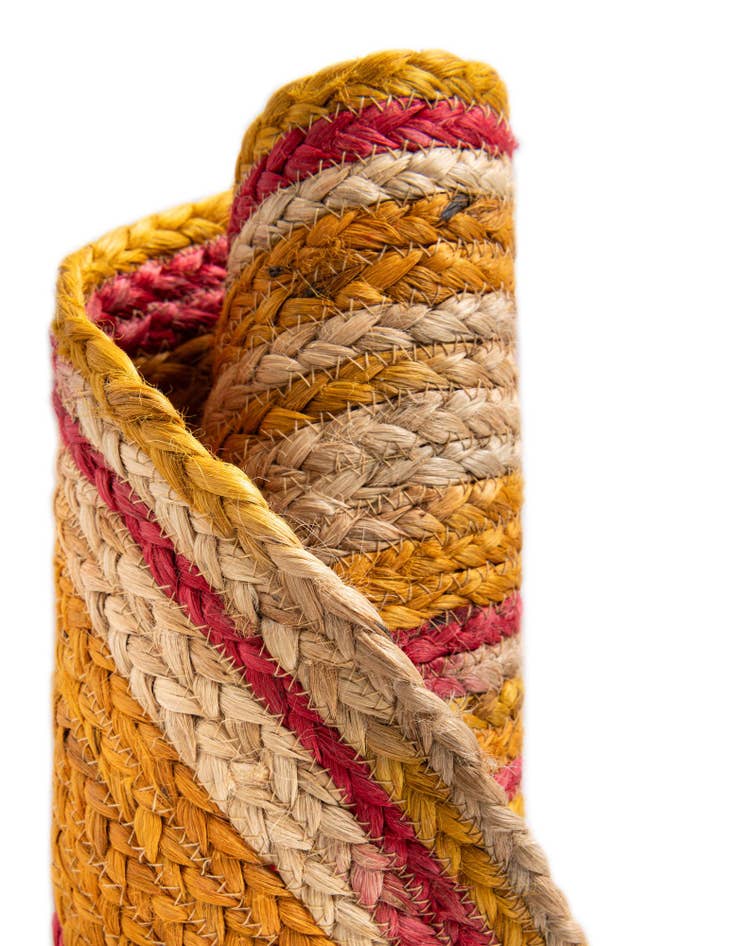 Detail image of  5' 1 x 5' 1  Hand Braided Jute Round Rug