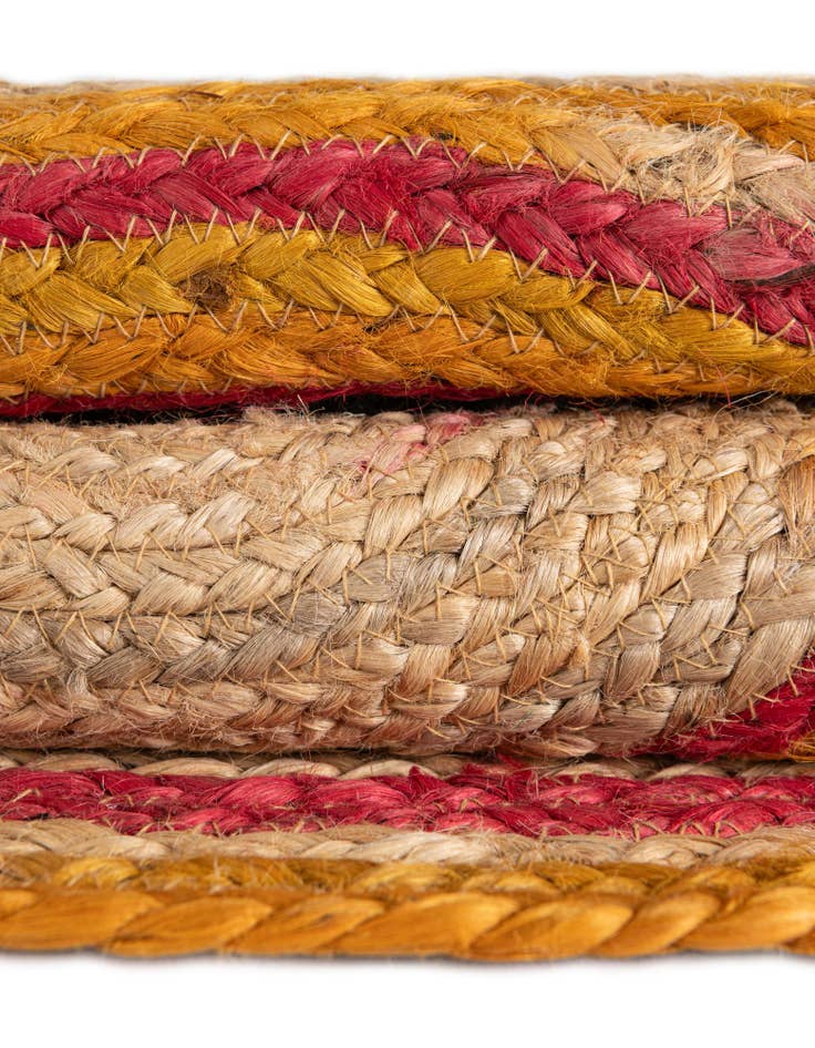 Detail image of  5' 1 x 5' 1  Hand Braided Jute Round Rug