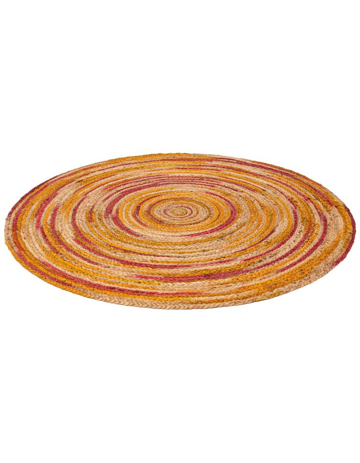 Detail image of  4' 1 x 4' 1  Hand Braided Jute Round Rug