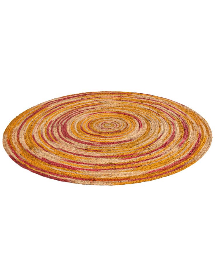 Detail image of  4' 1 x 4' 1  Hand Braided Jute Round Rug