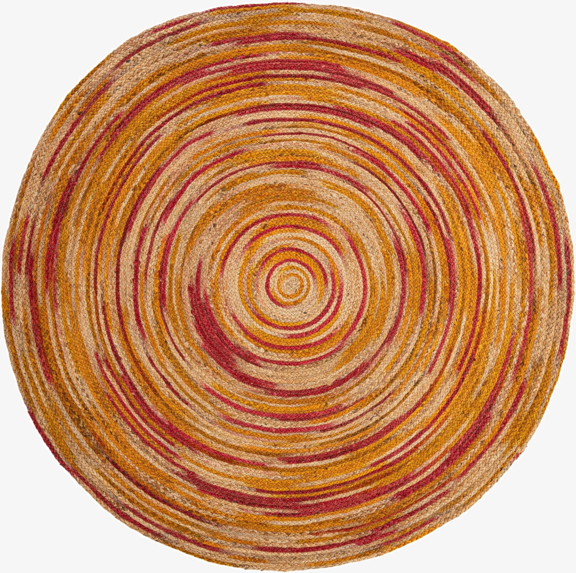  6' 1 x 6' 1  Hand Braided Jute Round Rug