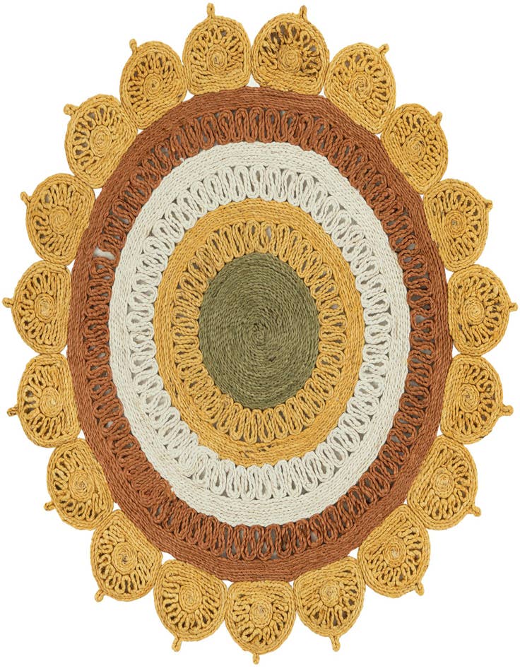 Detail image of  4' 1 x 4' 1  Hand Braided Jute Round Rug