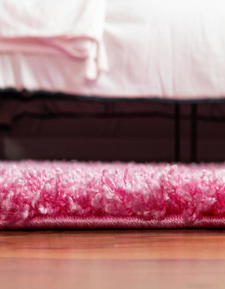 Detail image of  5' 3 x 8' Solid Shag Oval Rug