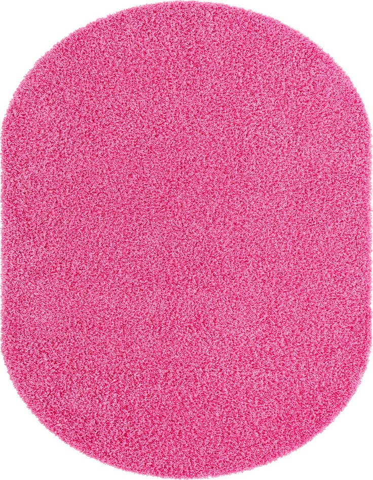 Detail image of  5' 3 x 8' Solid Shag Oval Rug