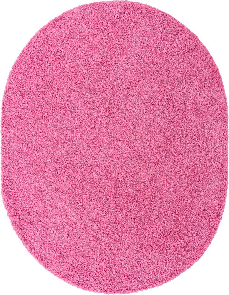 Detail image of  7' 10 x 10' Solid Shag Oval Rug