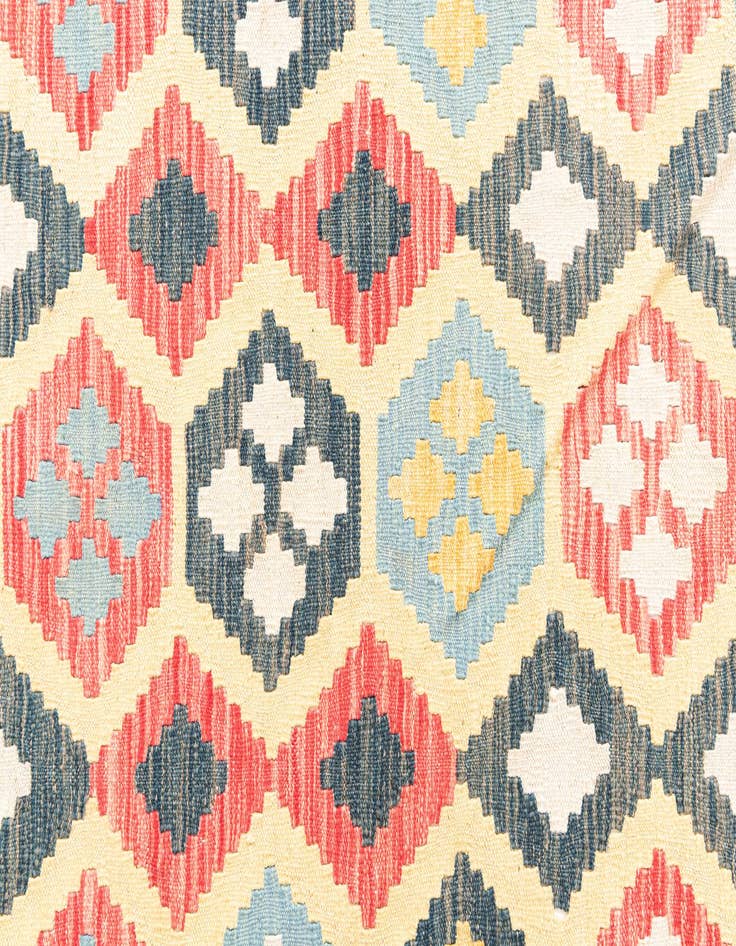 Detail image of  4' 2 x 5' 10  Hand Woven Kilim Maymana Wool Rug