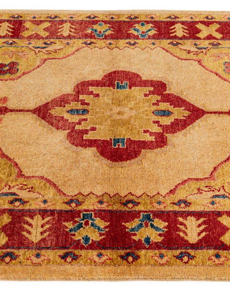 Detail image of  3' 5 x 5' 1  Hand Knotted Ziegler Wool Rug