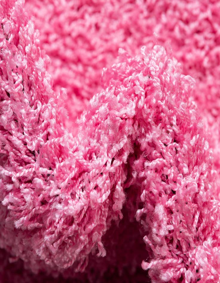 Detail image of  6' x 6' Solid Shag Round Rug