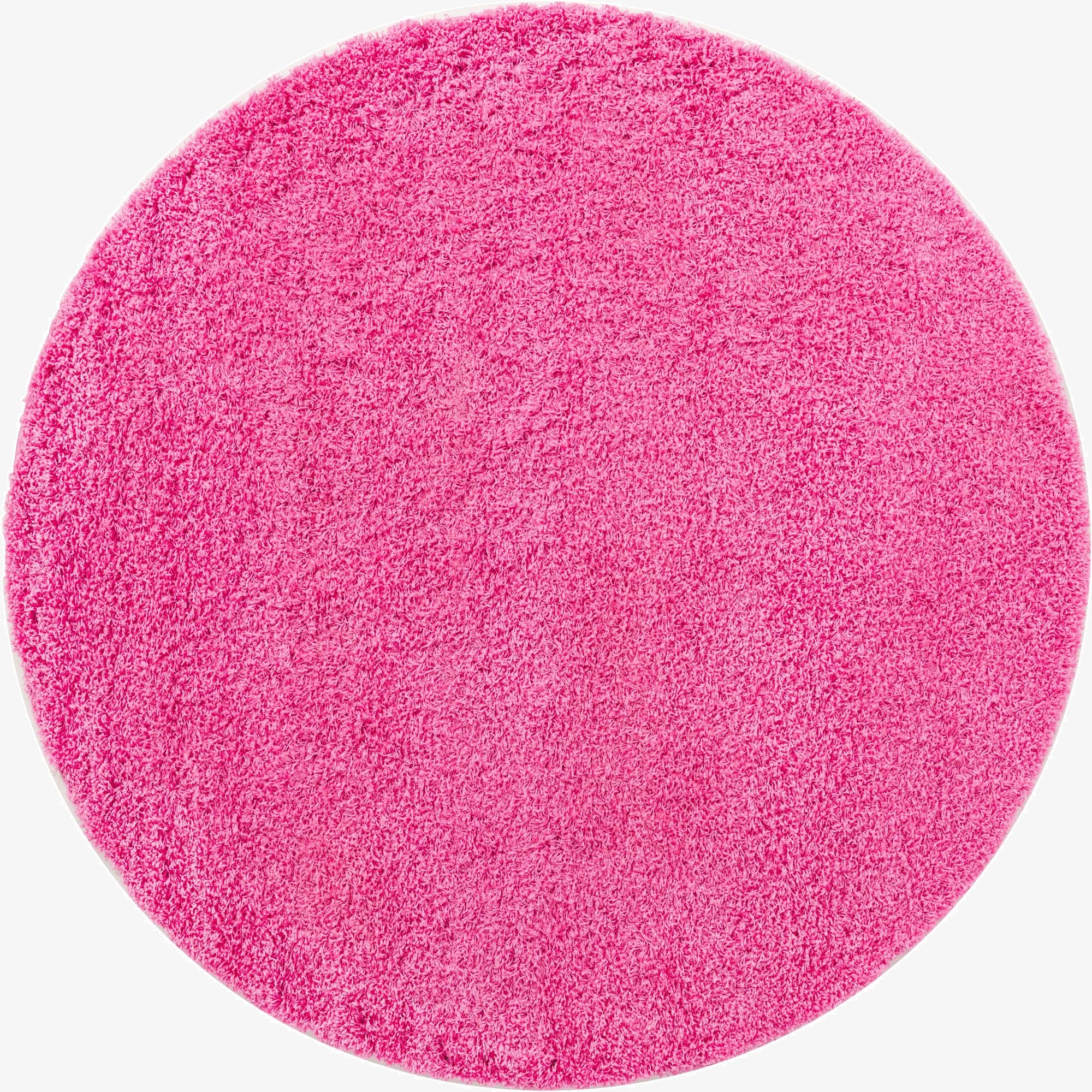  7' x 7' Solid Shag Round Rug