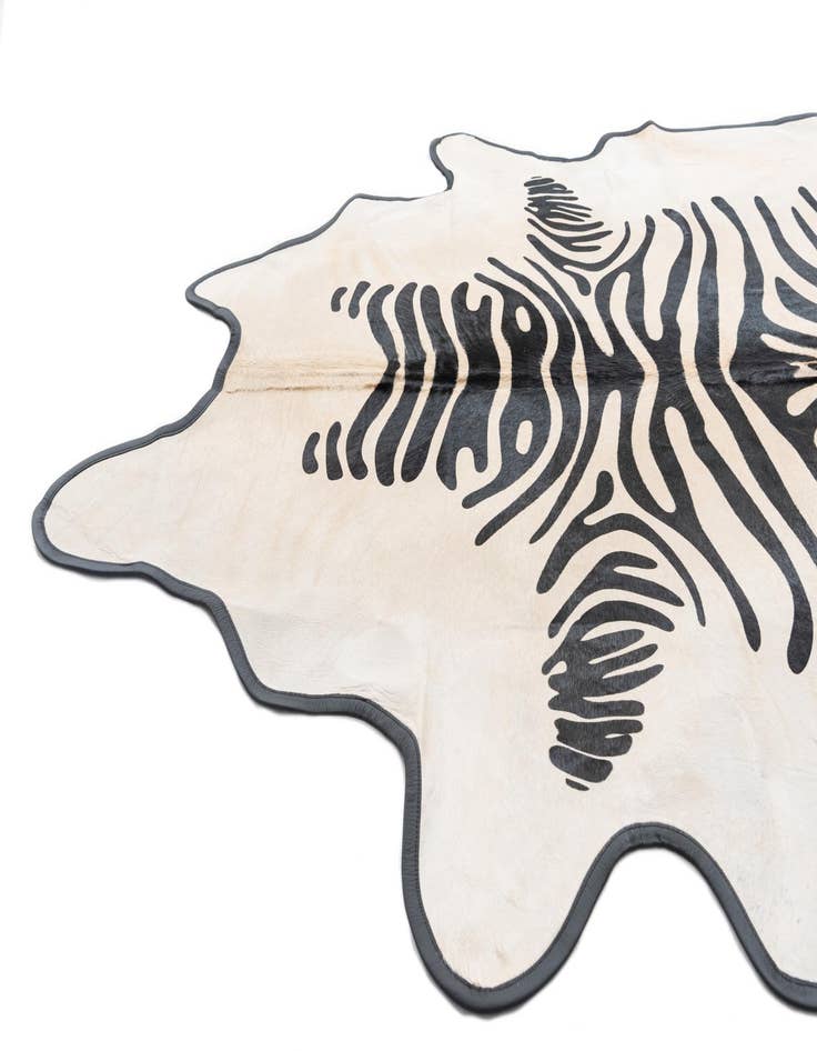 Detail image of  5' 8 x 6' 9 Cowhide Freeform Rug