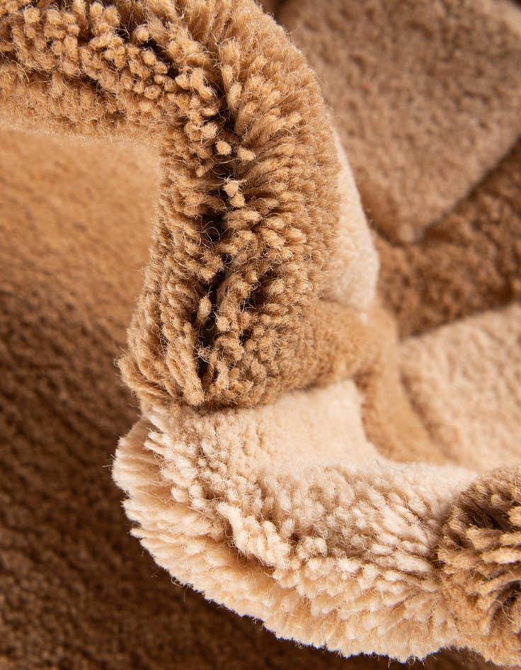 Detail image of  1' 7 x 3' 1 Happy Rugs Iced Coffee Wool Freeform