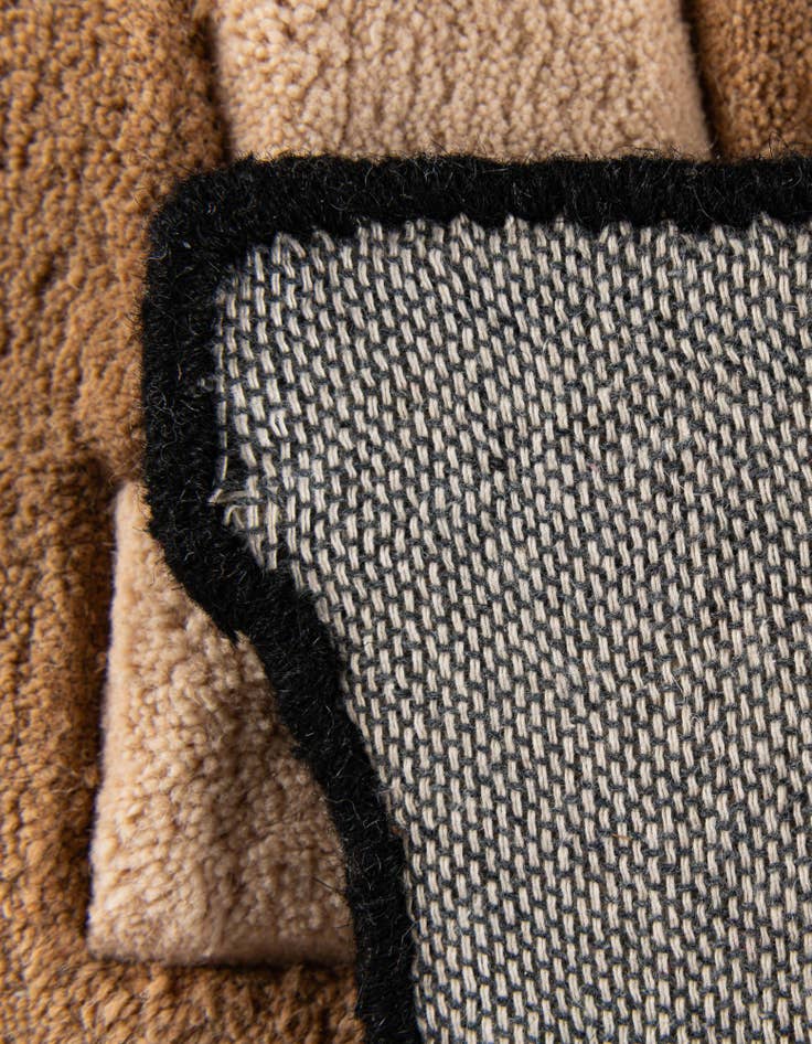 Detail image of  1' 7 x 3' 1 Happy Rugs Iced Coffee Wool Freeform