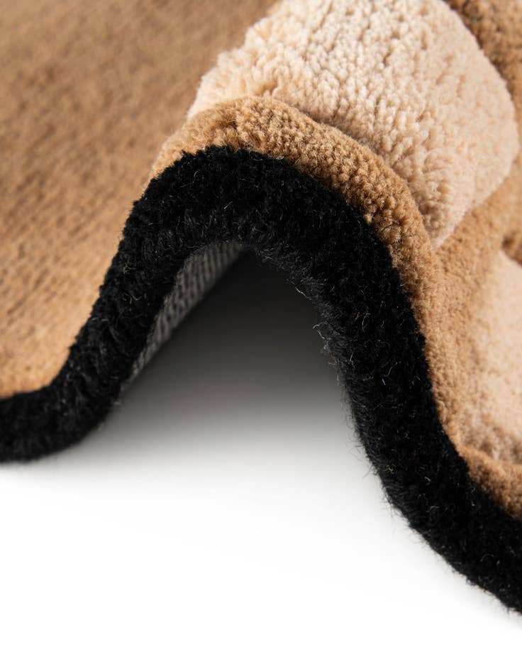 Detail image of  1' 7 x 3' 1 Happy Rugs Iced Coffee Wool Freeform