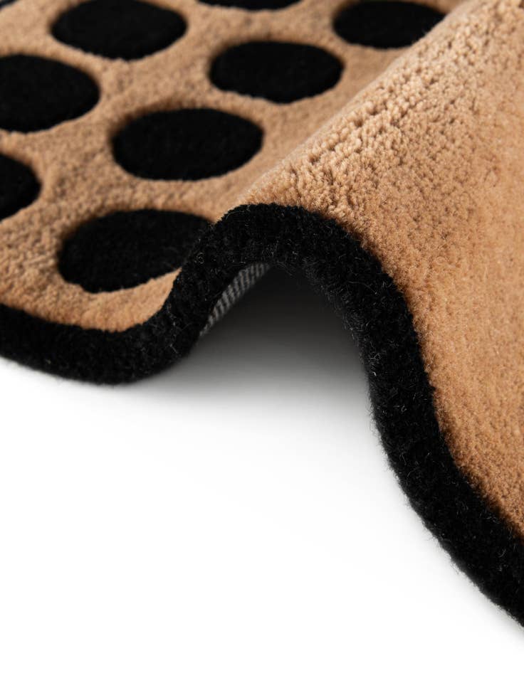 Detail image of  1' 7 x 3' 1 Happy Rugs Boba Tea Wool Freeform