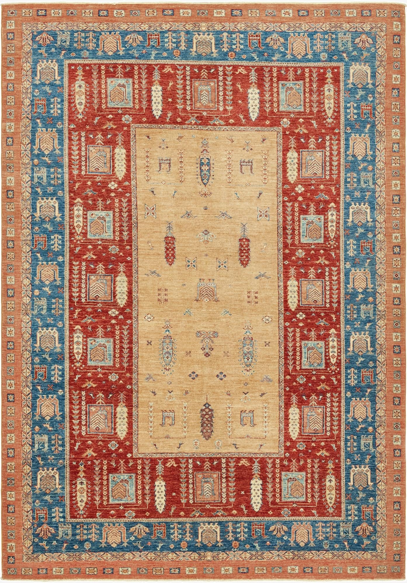  6' 6 x 9' 6  Hand Knotted Ariana Ziegler Rug