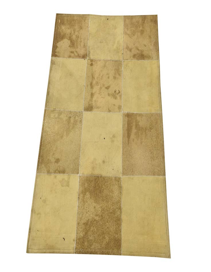 Detail image of  2' 1 x 3' 1 Cowhide Leather Rug