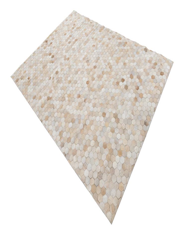 Detail image of  5' 3 x 7' 4 Cowhide Leather Rug