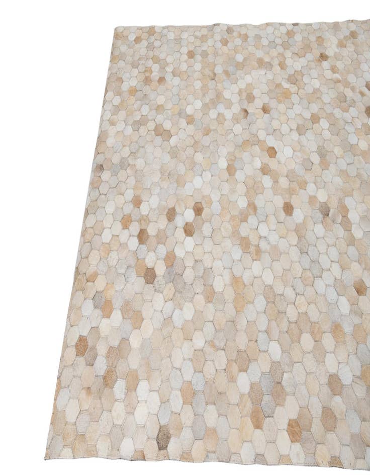 Detail image of  5' 3 x 7' 4 Cowhide Leather Rug