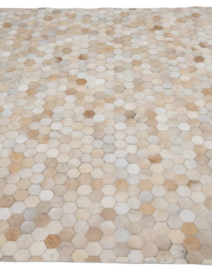 Detail image of  5' 3 x 7' 4 Cowhide Leather Rug