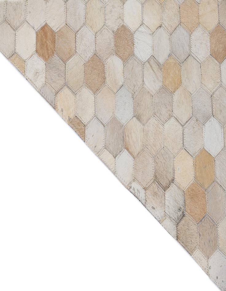 Detail image of  5' 3 x 7' 4 Cowhide Leather Rug