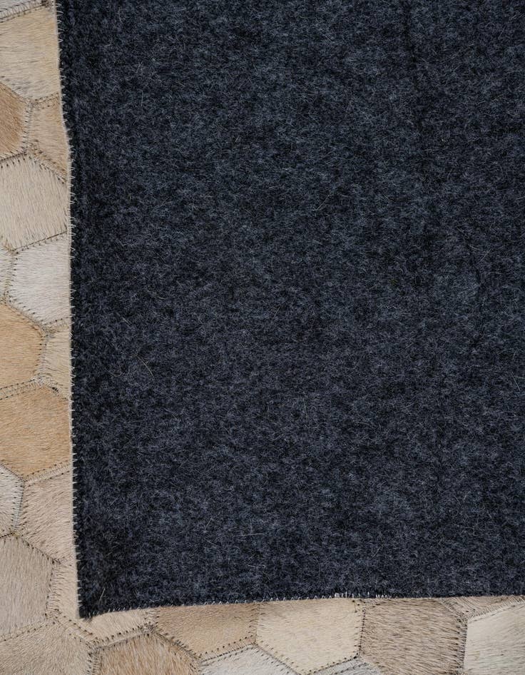 Detail image of  5' 3 x 7' 4 Cowhide Leather Rug