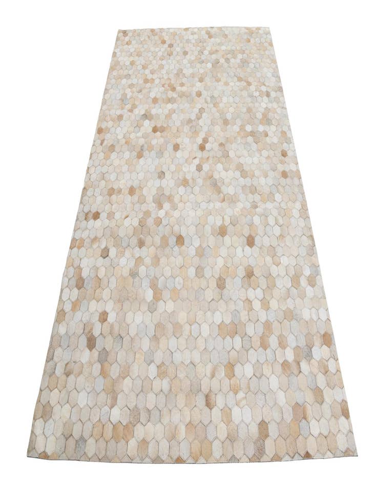 Detail image of  5' 3 x 7' 7 Cowhide Leather Rug