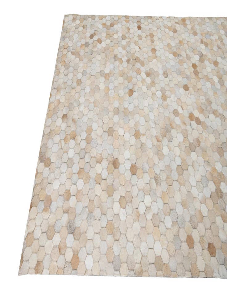 Detail image of  5' 3 x 7' 7 Cowhide Leather Rug