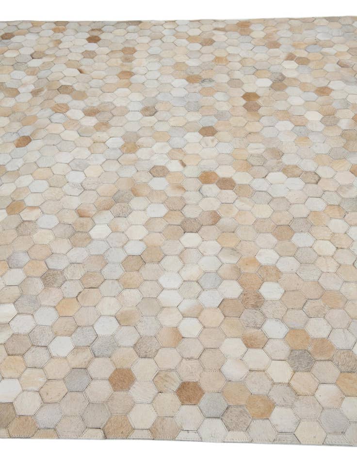 Detail image of  5' 3 x 7' 7 Cowhide Leather Rug