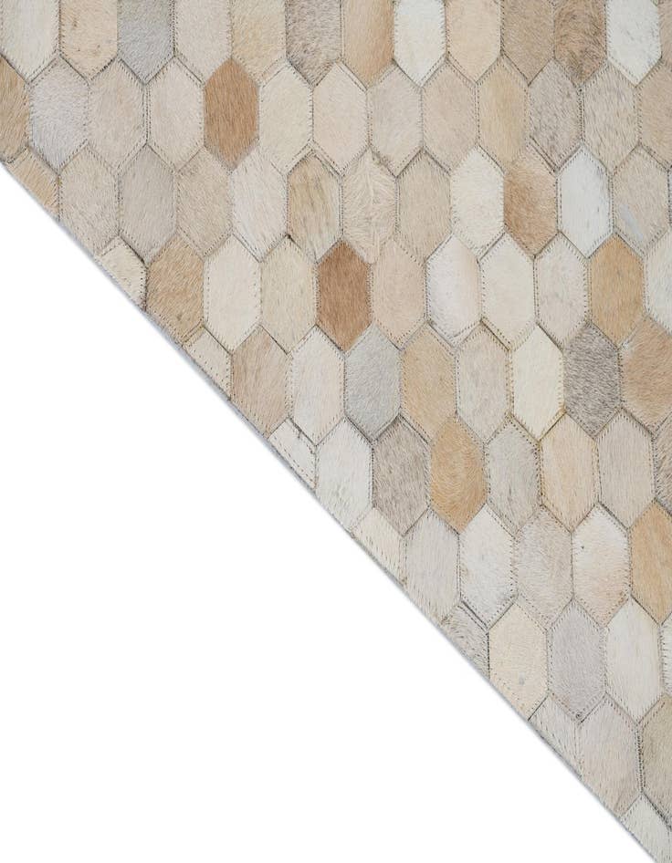 Detail image of  5' 3 x 7' 7 Cowhide Leather Rug