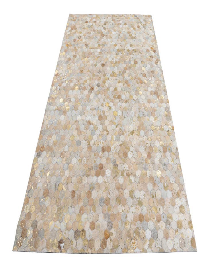 Detail image of  5' 2 x 8' Cowhide Leather Rug