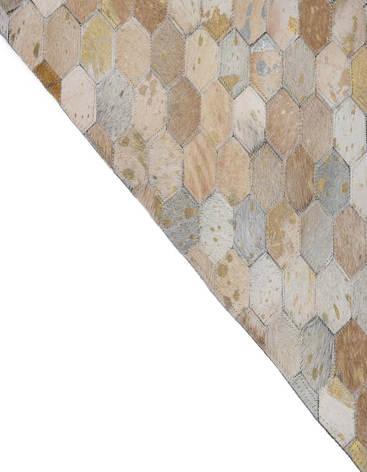 Detail image of  5' 2 x 8' Cowhide Leather Rug