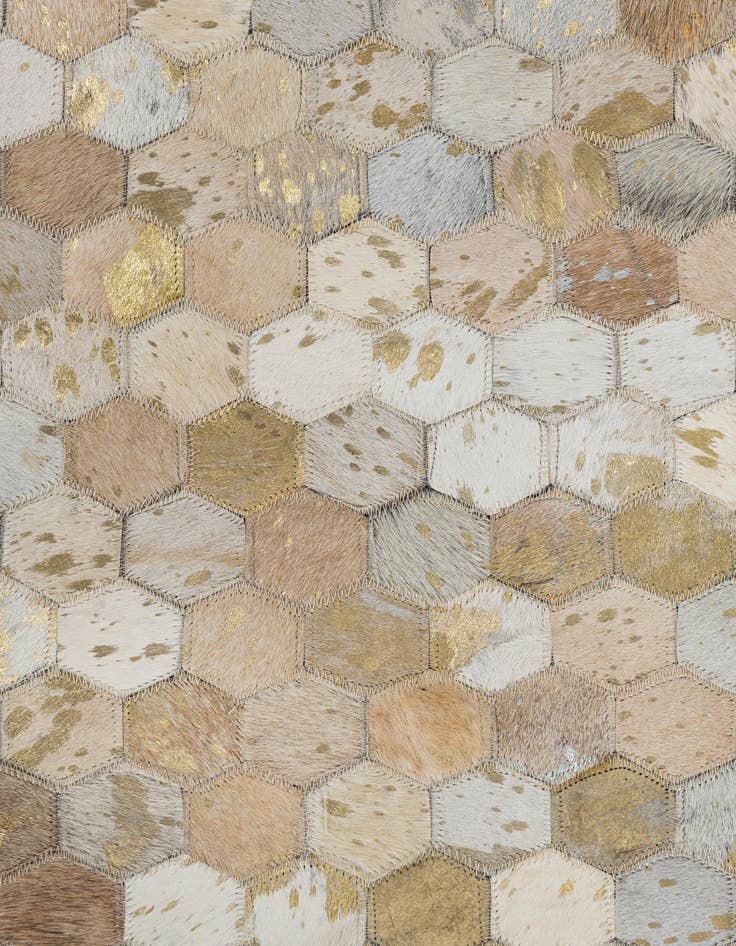 Detail image of  5' x 8' Cowhide Leather Rug