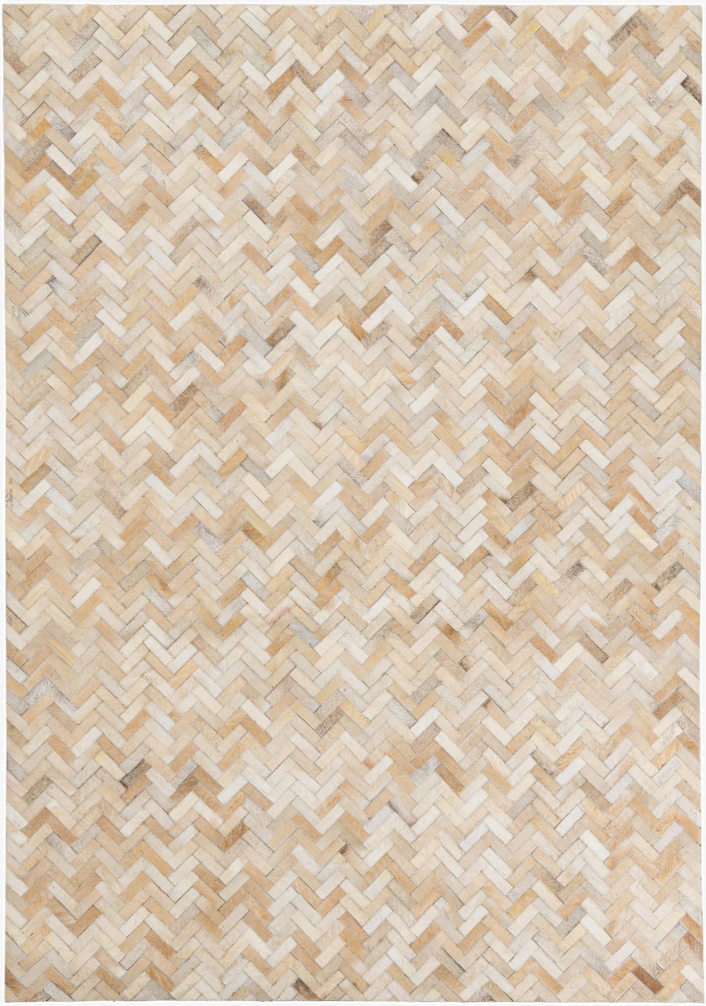  5' 3 x 7' 6 Cowhide Leather Rug