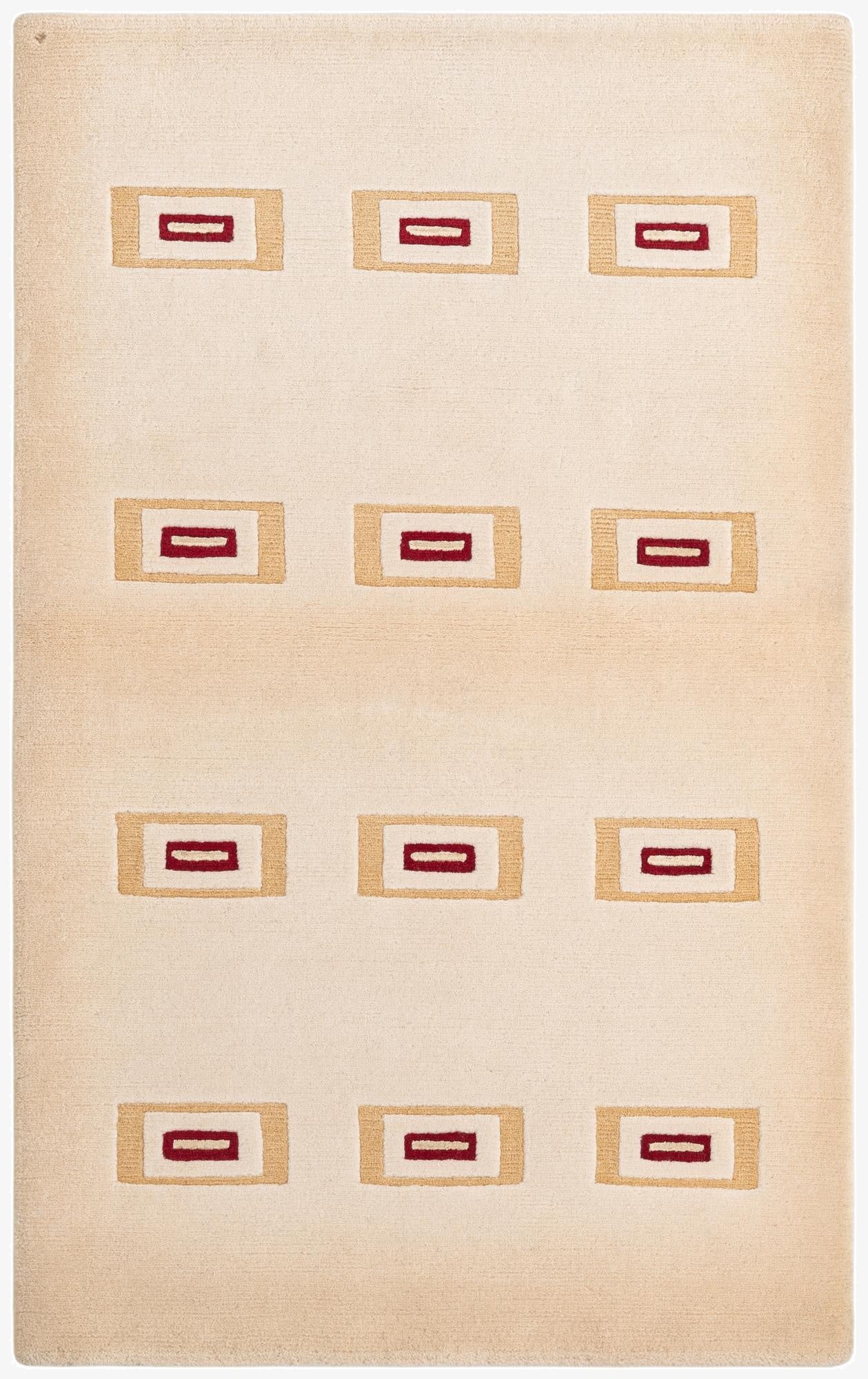  3' 1 x 4' 11  Hand Knotted Darya Wool Rug