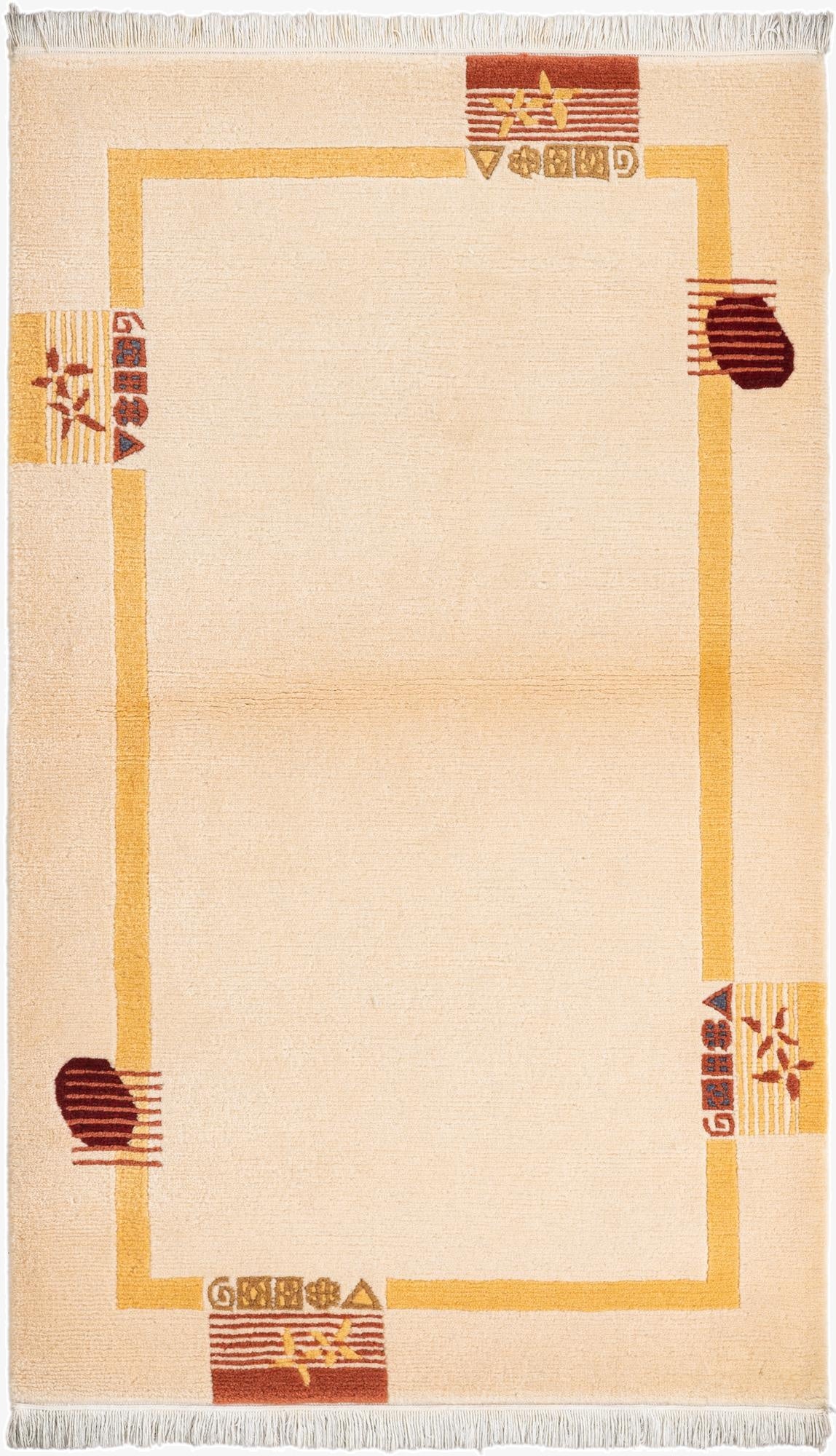  3' x 5' 3  Hand Knotted Darya Wool Rug