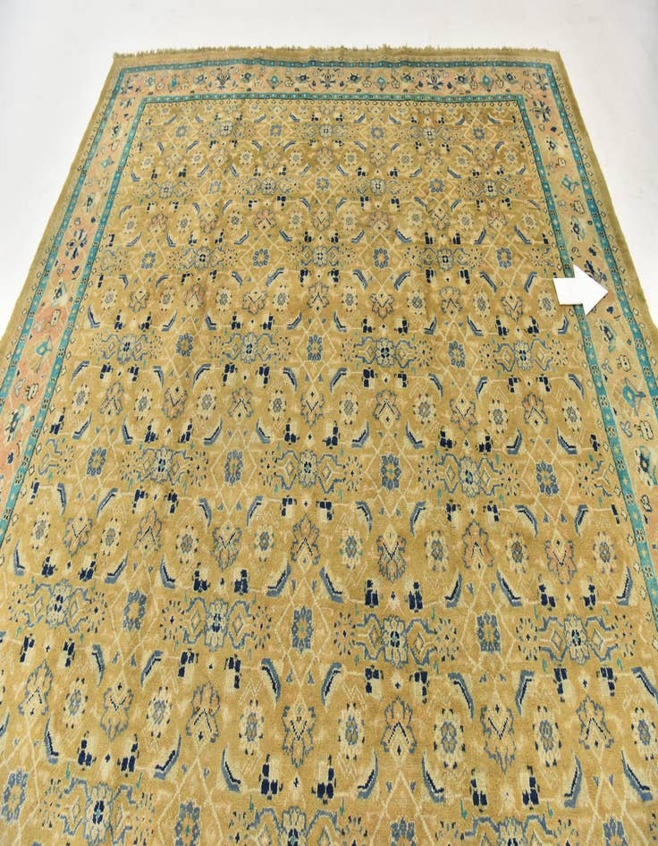 Detail image of 9' 8 x 12' 9 Hand Knotted Farahan Persian Wool Rug