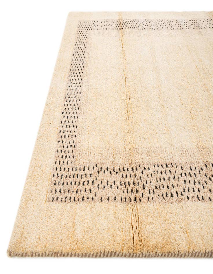 Detail image of  4' x 6'  Hand Knotted Gabbeh Wool Rug